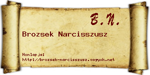 Brozsek Narcisszusz névjegykártya
